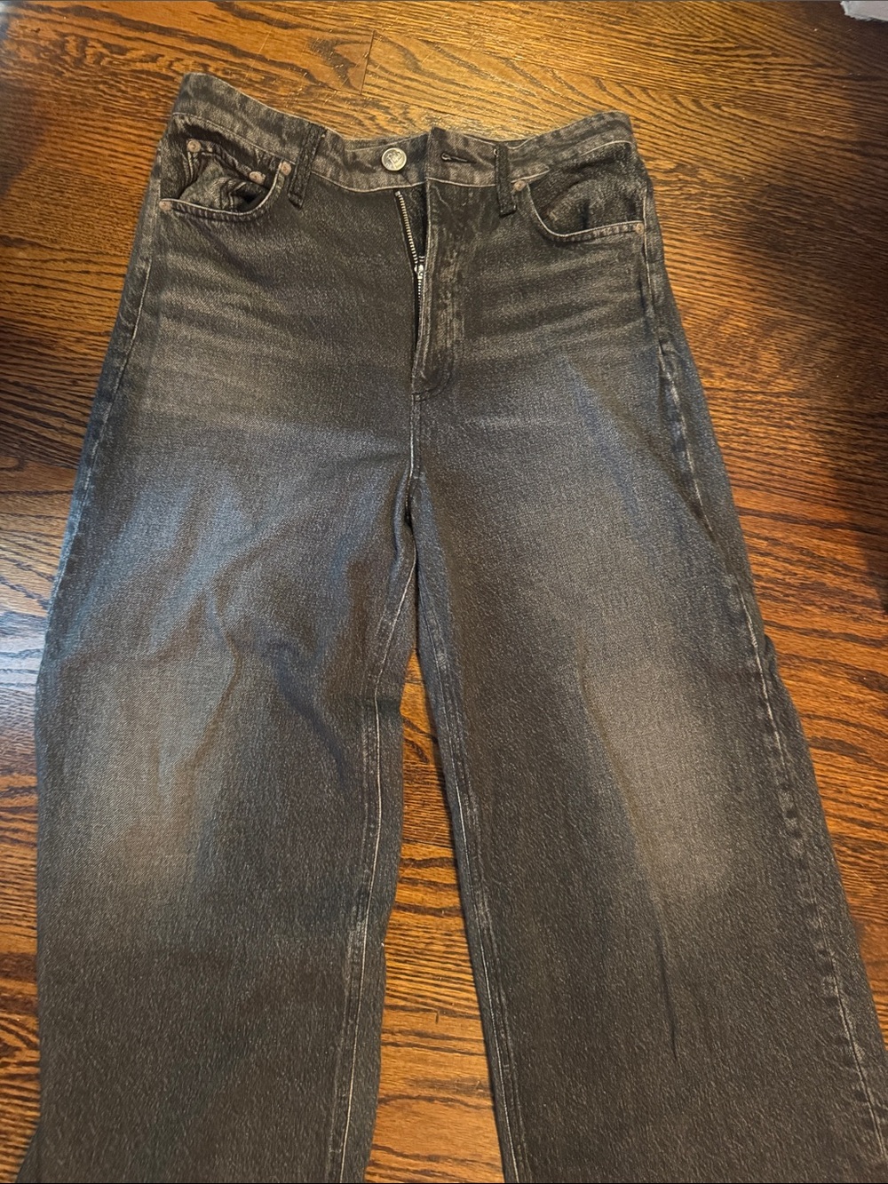 rag & bone Black Wide-Leg Jeans